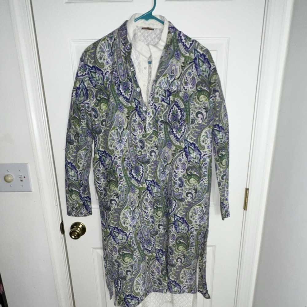 Manyavar Men's Kurta Jacket Set M 38 Paisley, Indian Wedding Ethnic Wear 2 Piece